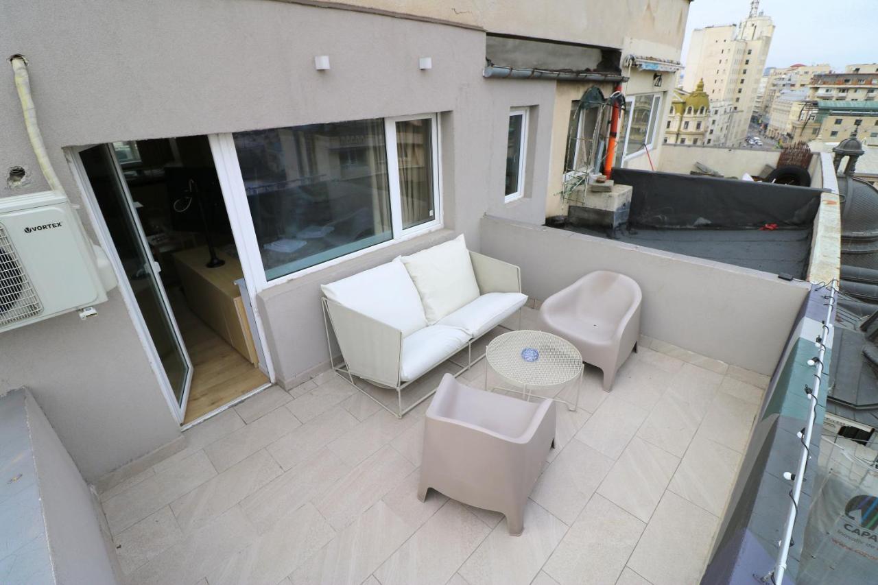 Deluxe Studio Old Center Panoramic View Terrace Lägenhet Bukarest Exteriör bild