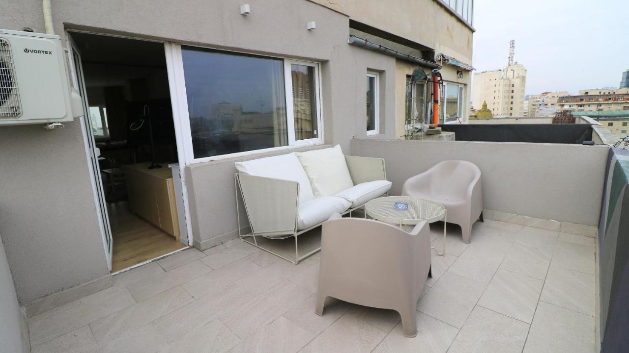 Deluxe Studio Old Center Panoramic View Terrace Lägenhet Bukarest Exteriör bild